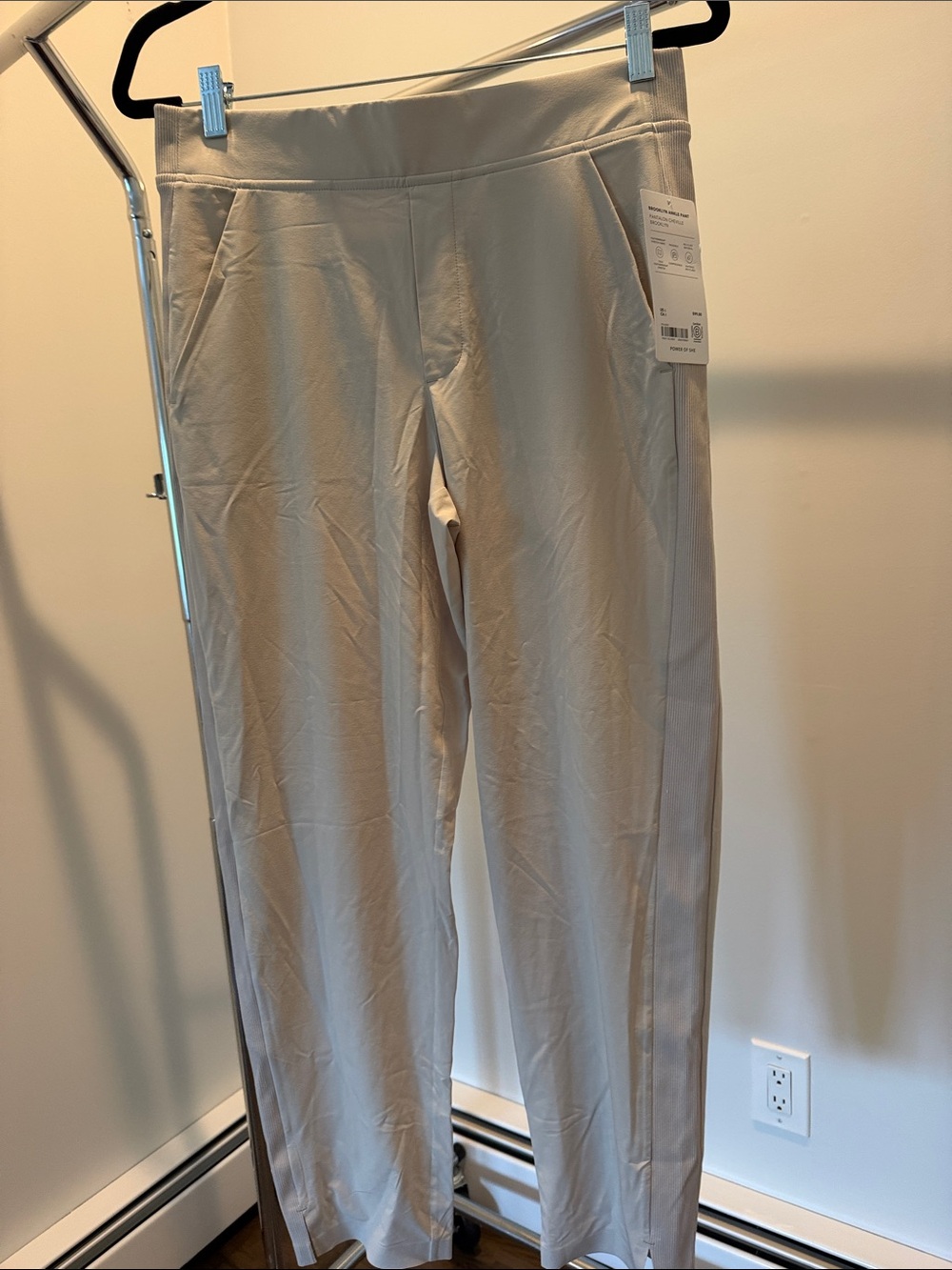 Athleta Light Beige Women's Straight-Leg Performance Pants